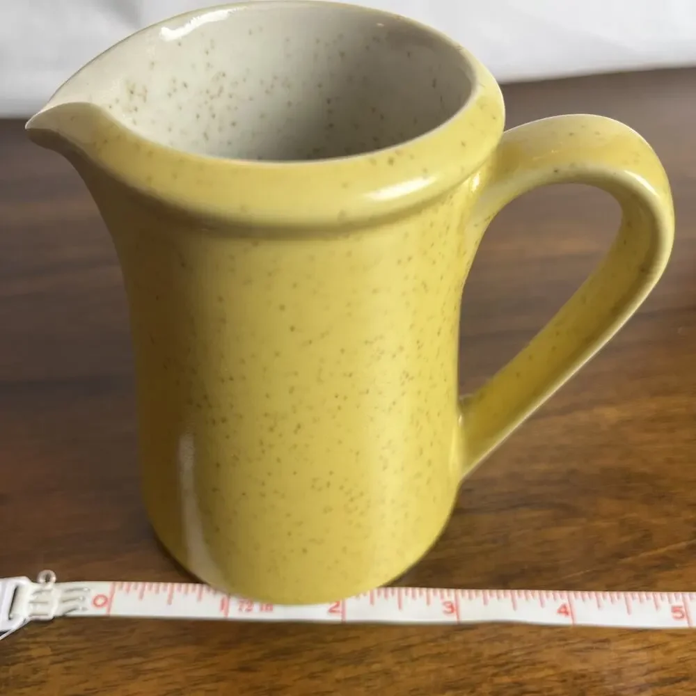 Imperial Ironstone Lemon N Lime Creamer By W. Dalton, Specked Yellow, Japan Made